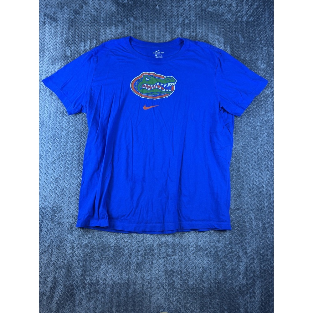 Florida Gators T Shirt Mens 2XL Blue Nike NCAA Swoosh Logo Cotton Short Sleeve